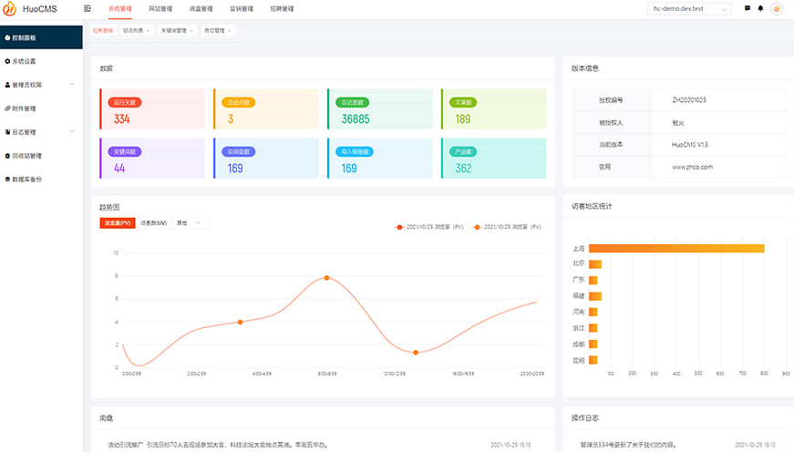 HuoCMS建站系统，基于thinkphp内核且免费开源，可商用
