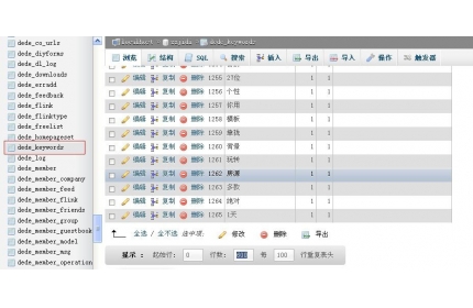 织梦dedecms使用SQL语句批量删除指定ID范围文章